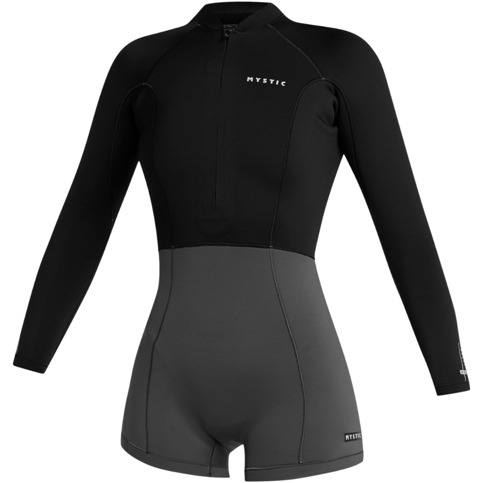 2025 Mystic Da Donna Lunar Manica Lunga 2mm Front Zip Shorty Muta 35000.240112 - Black